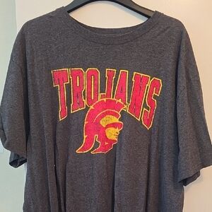 Gray Trojans Graphic Tee
